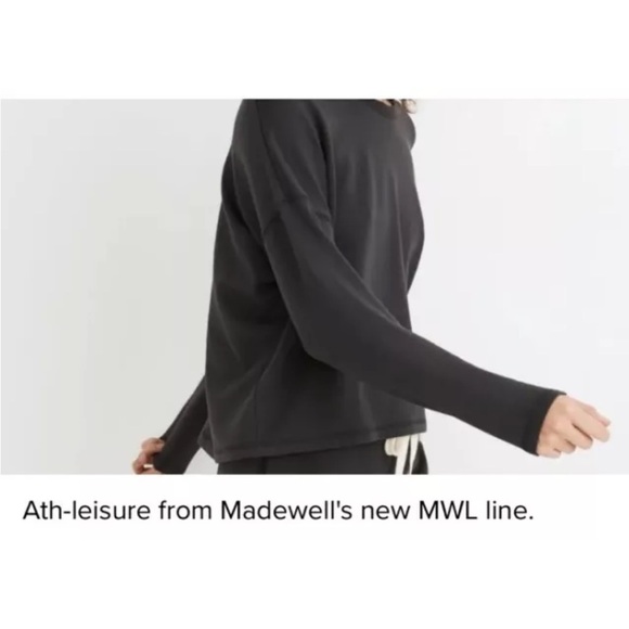 Madewell MWL Superbrushed Easygoing Sweatshirt Crew Neck Long Sleeve Gray Sz. M - Picture 16 of 16